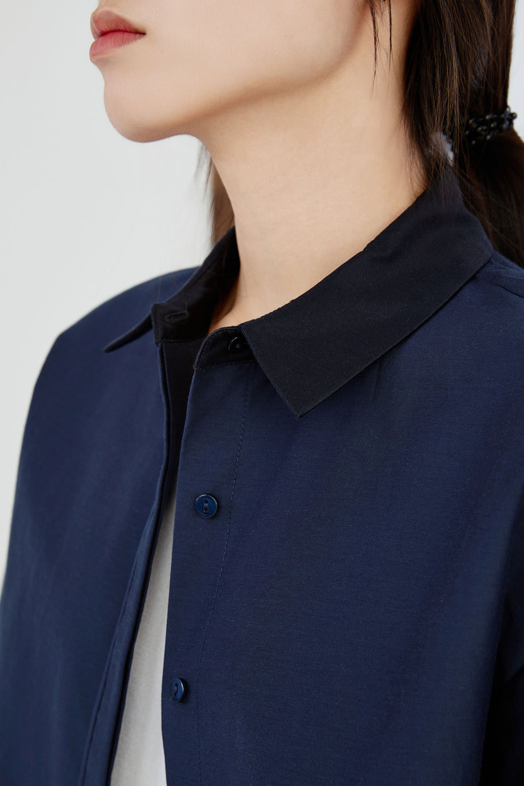 Silk & Cotton Crop Shirt