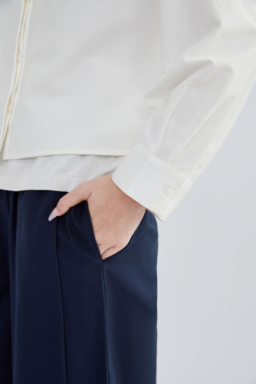 Silk & Cotton Crop Shirt