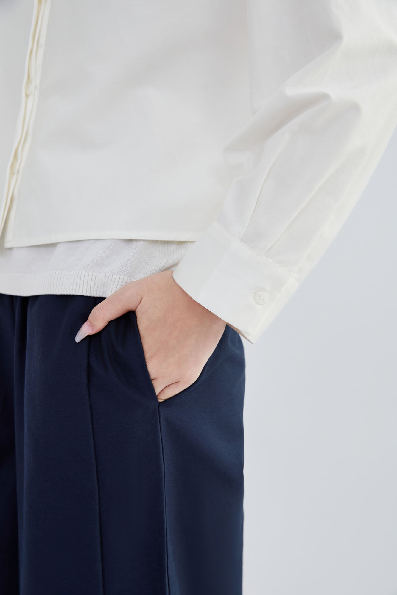 Silk & Cotton Crop Shirt