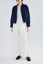 Silk & Cotton Crop Shirt