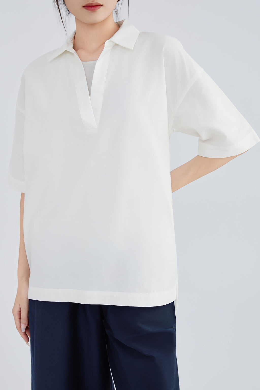 Silk & Cotton Pleat Shirt