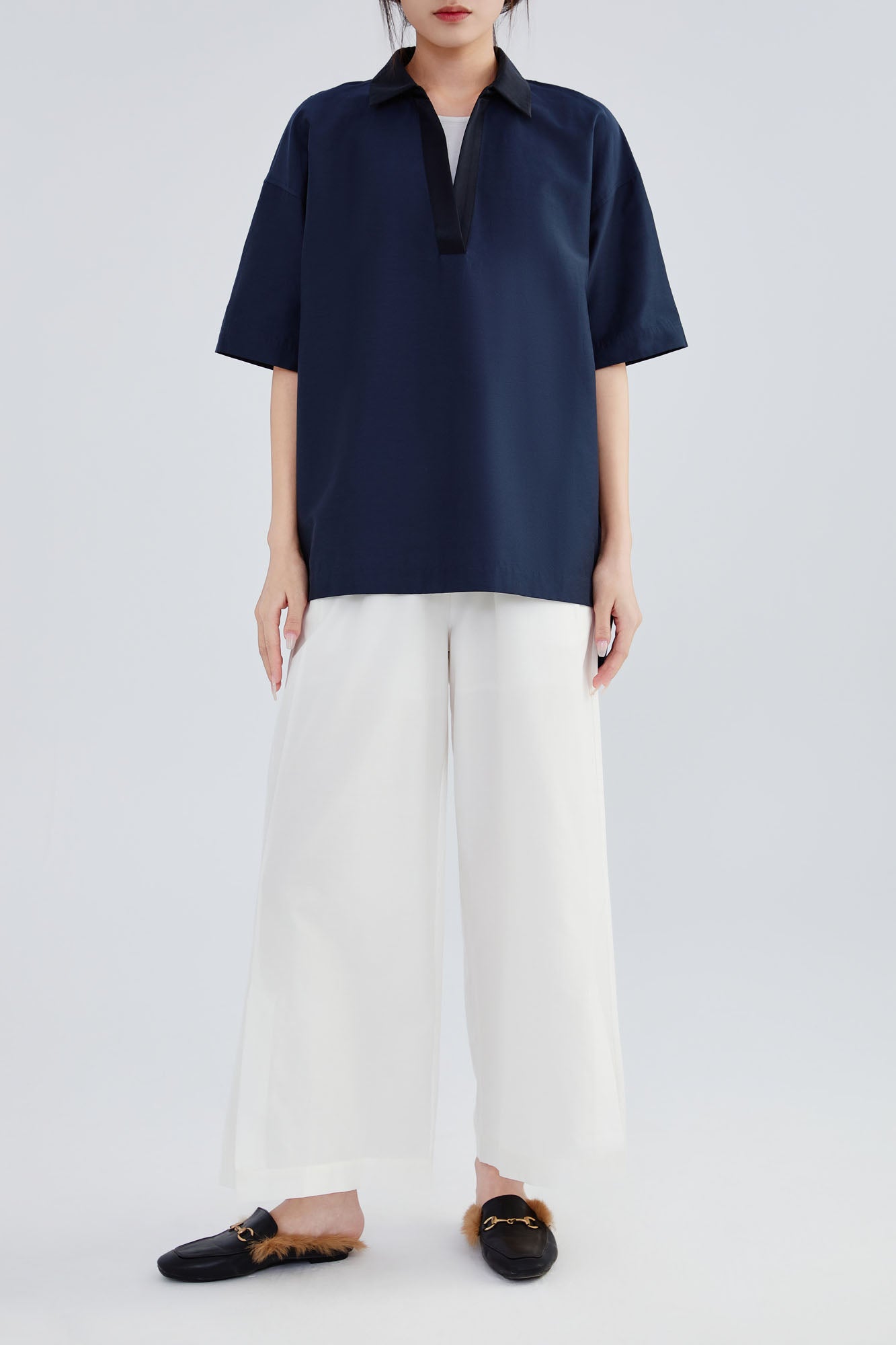 Silk & Cotton Pleat Shirt