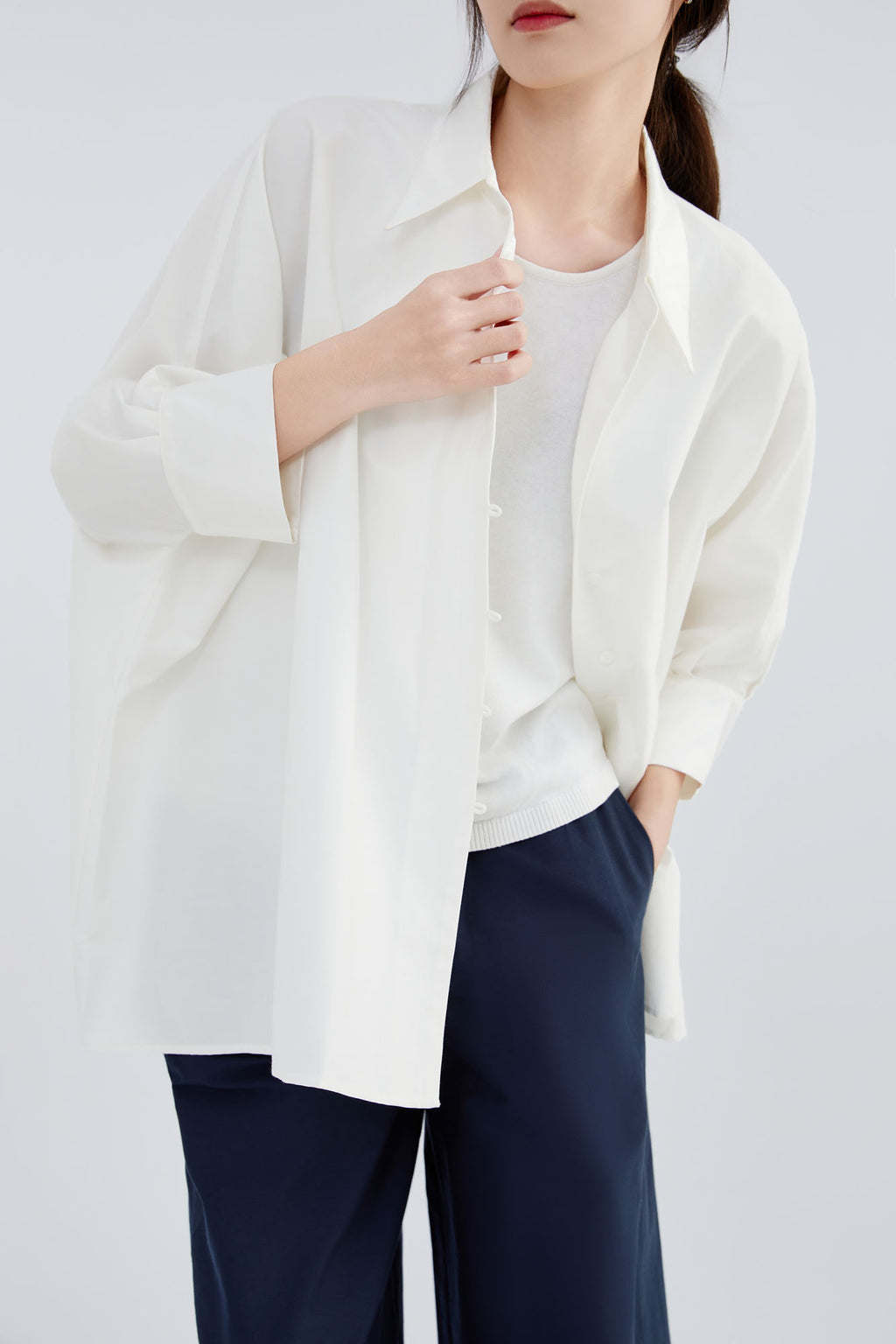 Silk & Cotton Loose Fit Shirt