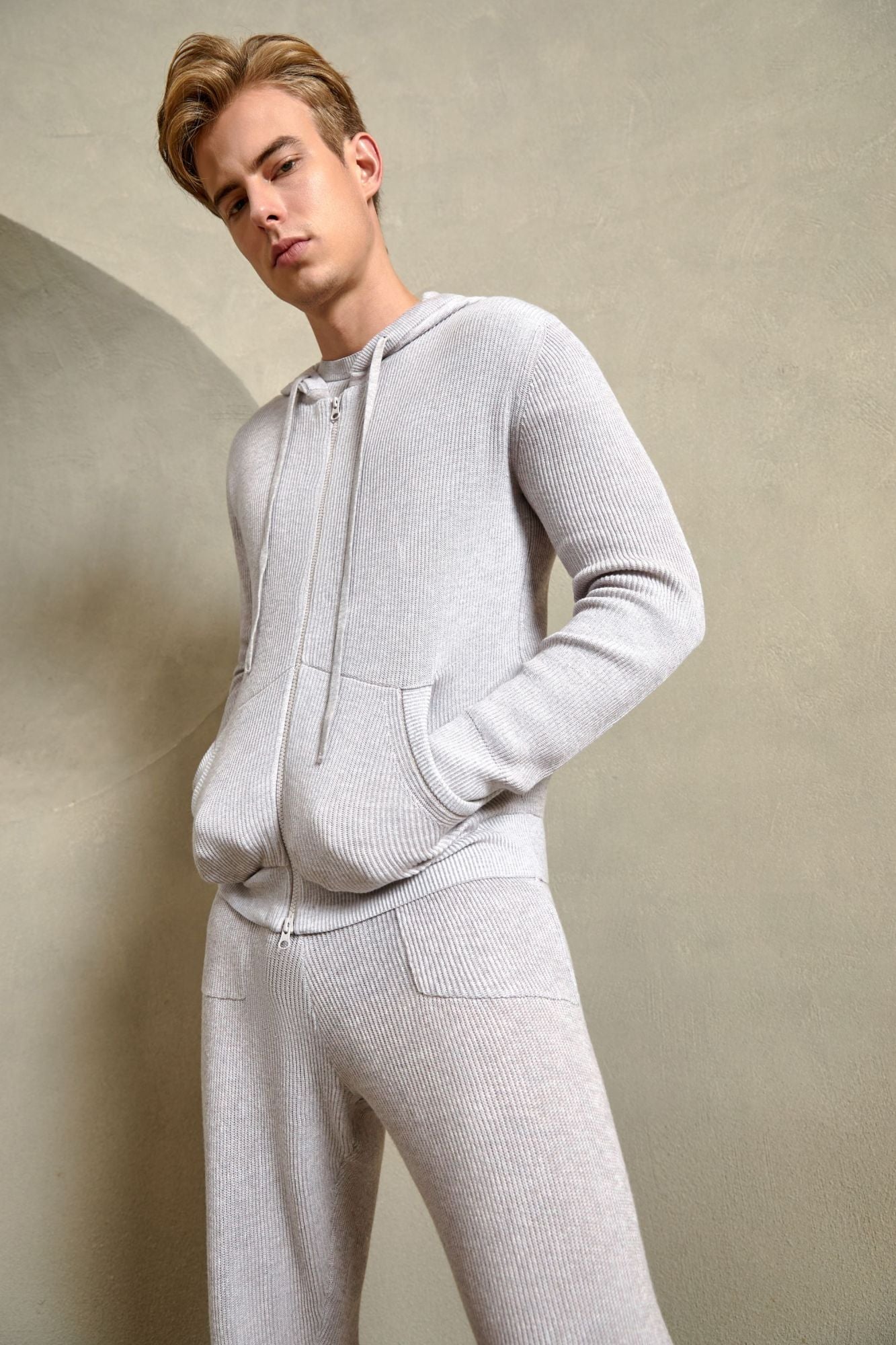 Cotton Ribbed Hoodie