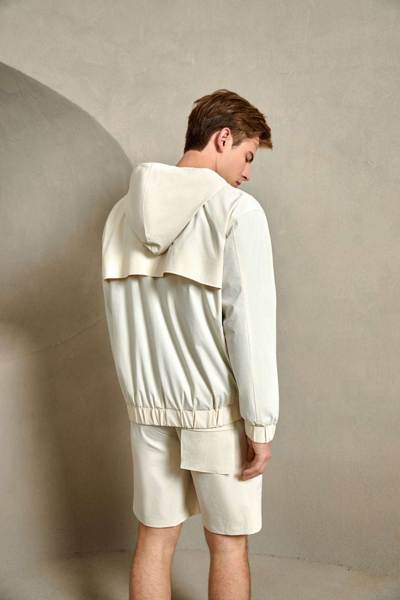 Quick Dry Hooded Windbreaker, Ivory