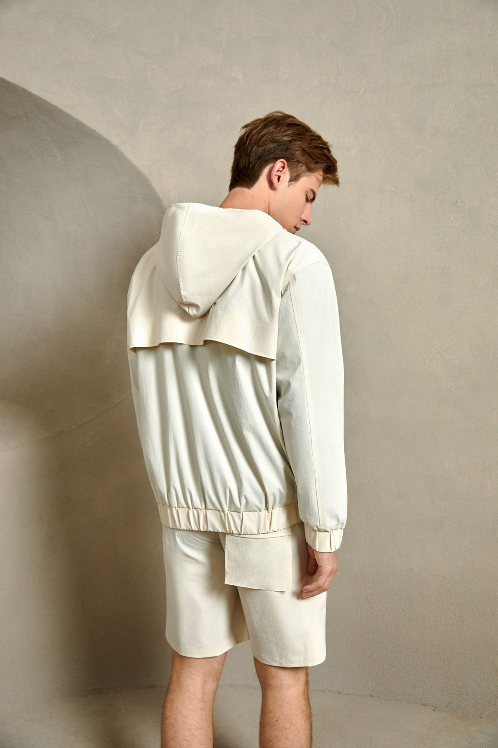 Quick Dry Hooded Windbreaker, Ivory