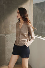 Cotton V-Neck Cardigan