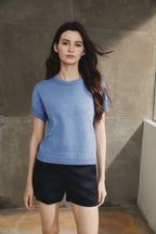 Drop Shoulder Short Sleeve Top