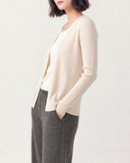 Cotton Silk Ribbed Cardigan