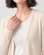 Cotton Silk Ribbed Cardigan