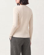 Cotton Silk Ribbed Cardigan