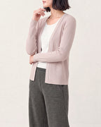 Cotton Silk Ribbed Cardigan