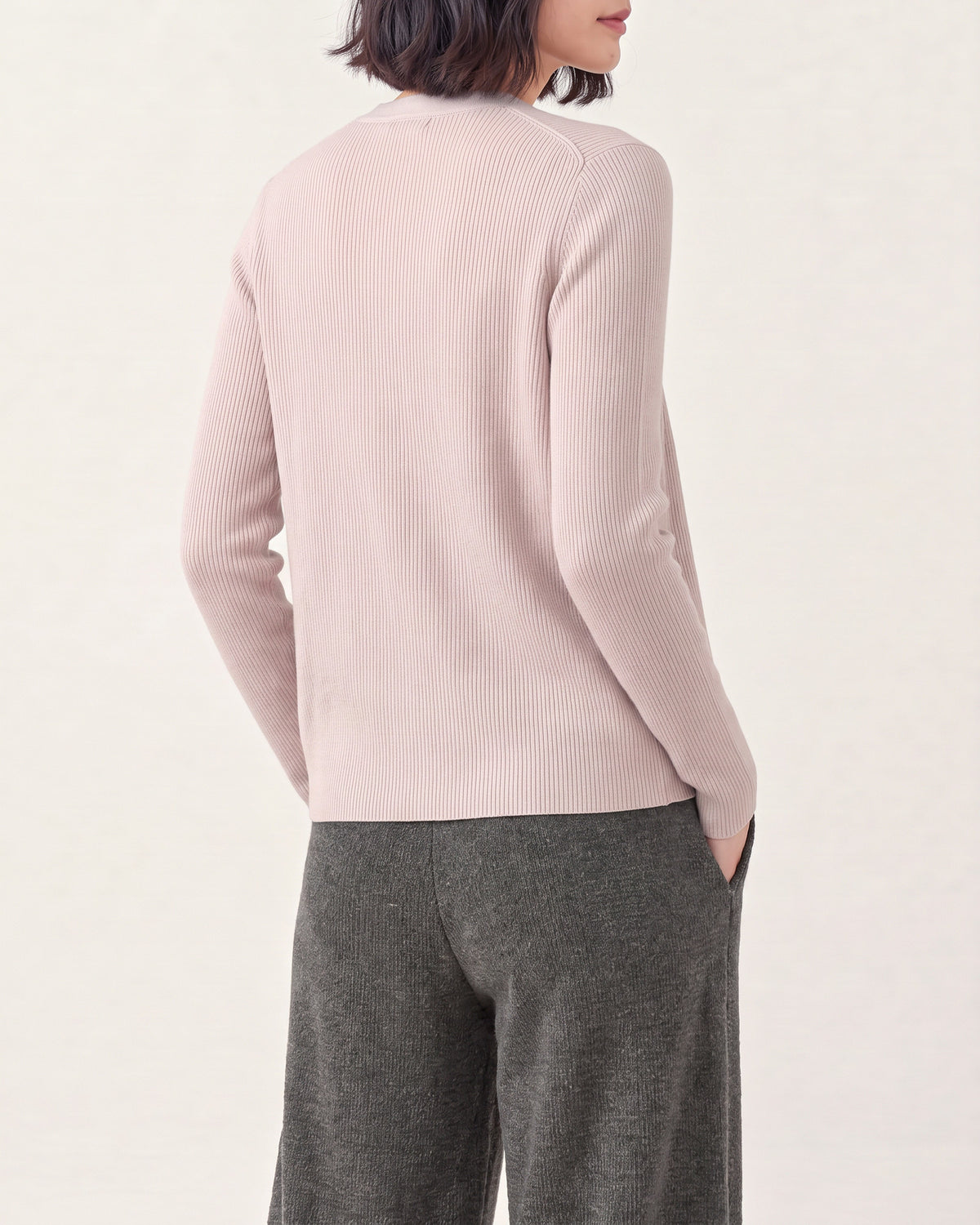 Cotton Silk Ribbed Cardigan