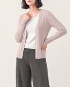 Cotton Silk Ribbed Cardigan