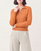 Cotton Blend Long Sleeves POLO