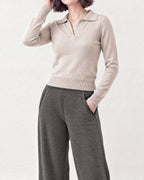 Cotton Blend Long Sleeves POLO
