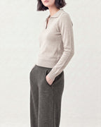 Cotton Blend Long Sleeves POLO
