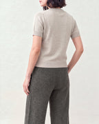 Cotton Blend V Neck Top