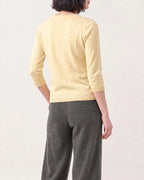 Cotton Blend Round Neck Cardigan
