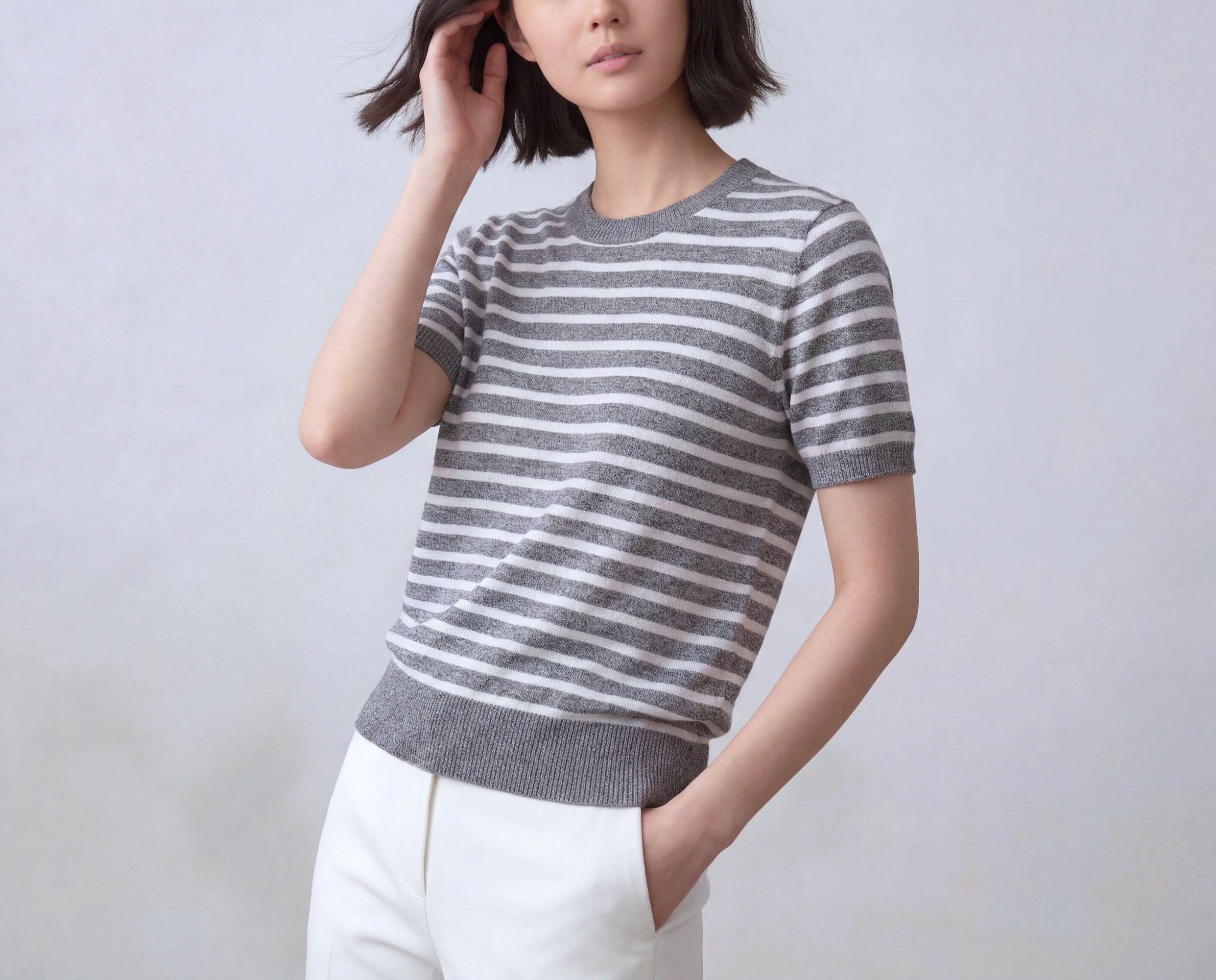 Cotton Round Neck Top