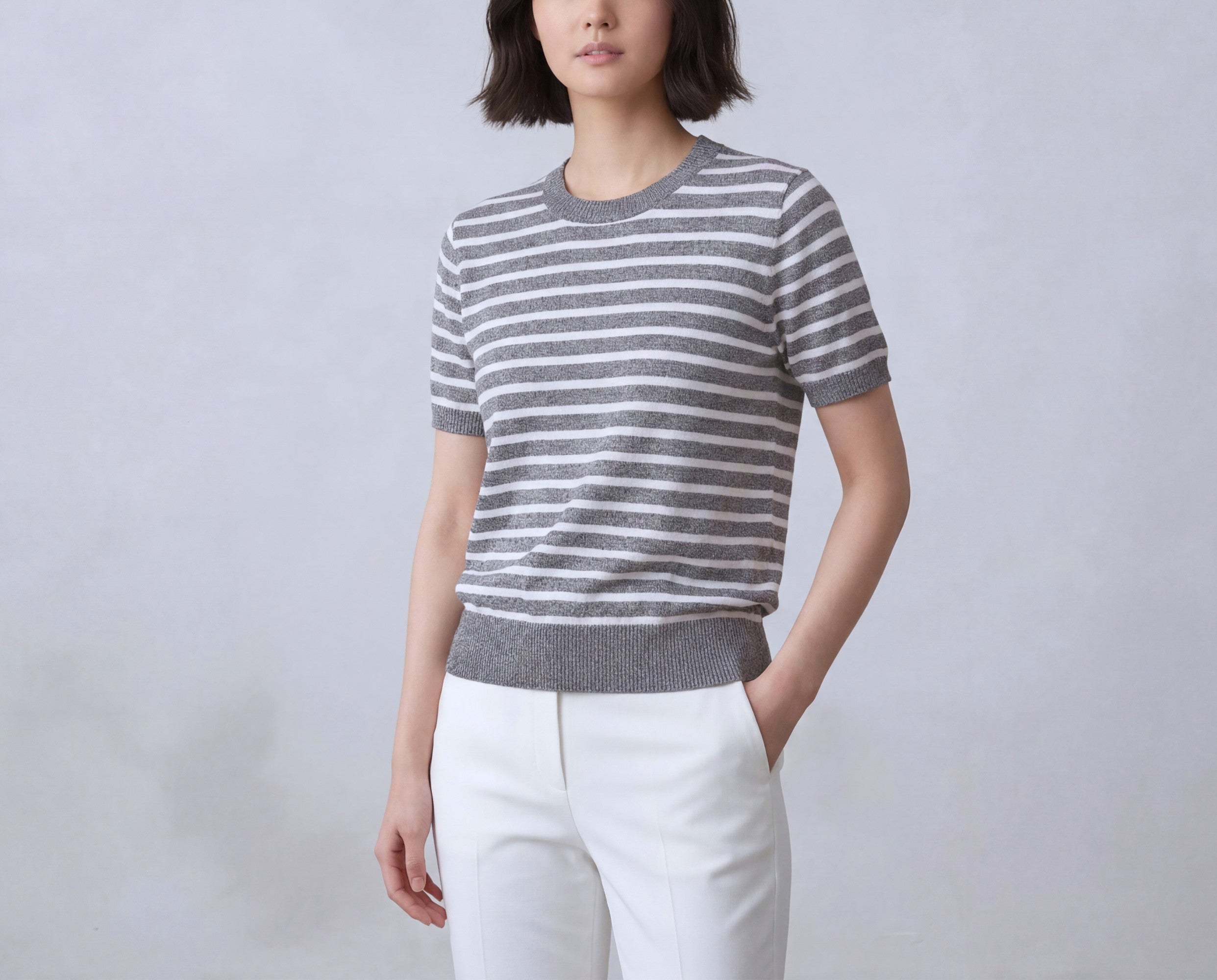 Cotton Round Neck Top