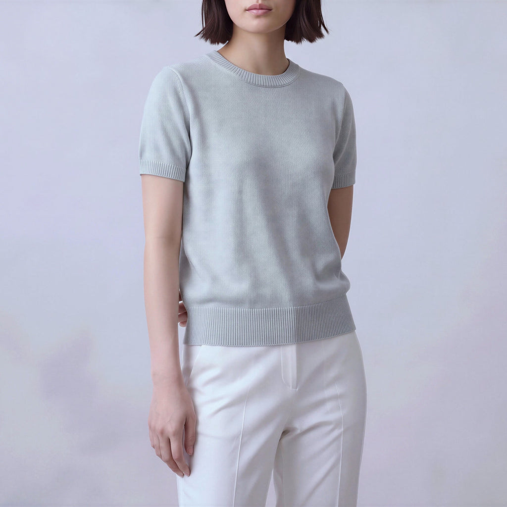 Cotton Round Neck Top