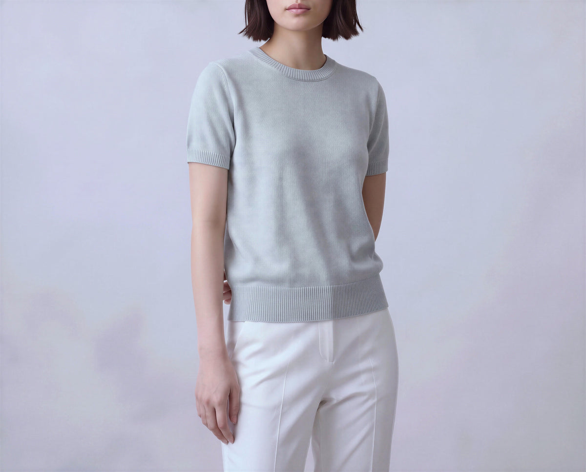 Cotton Round Neck Top