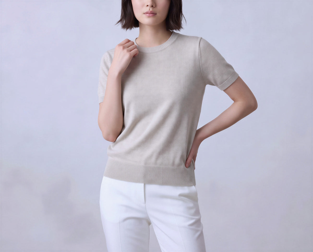 Cotton Round Neck Top