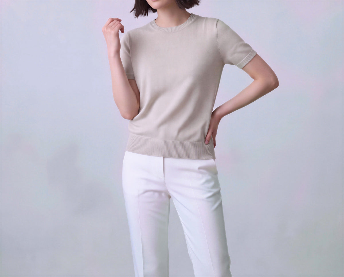 Cotton Round Neck Top