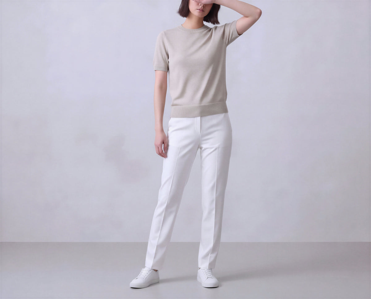Cotton Round Neck Top