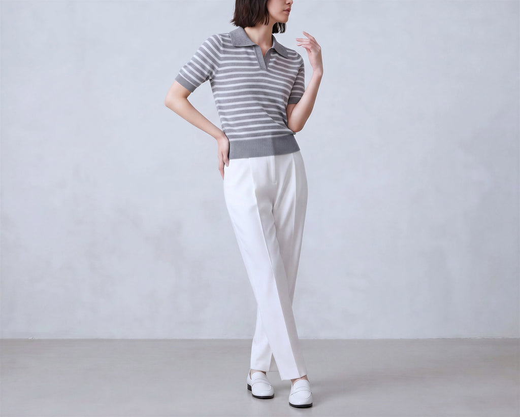 Pure Cotton Striped Polo