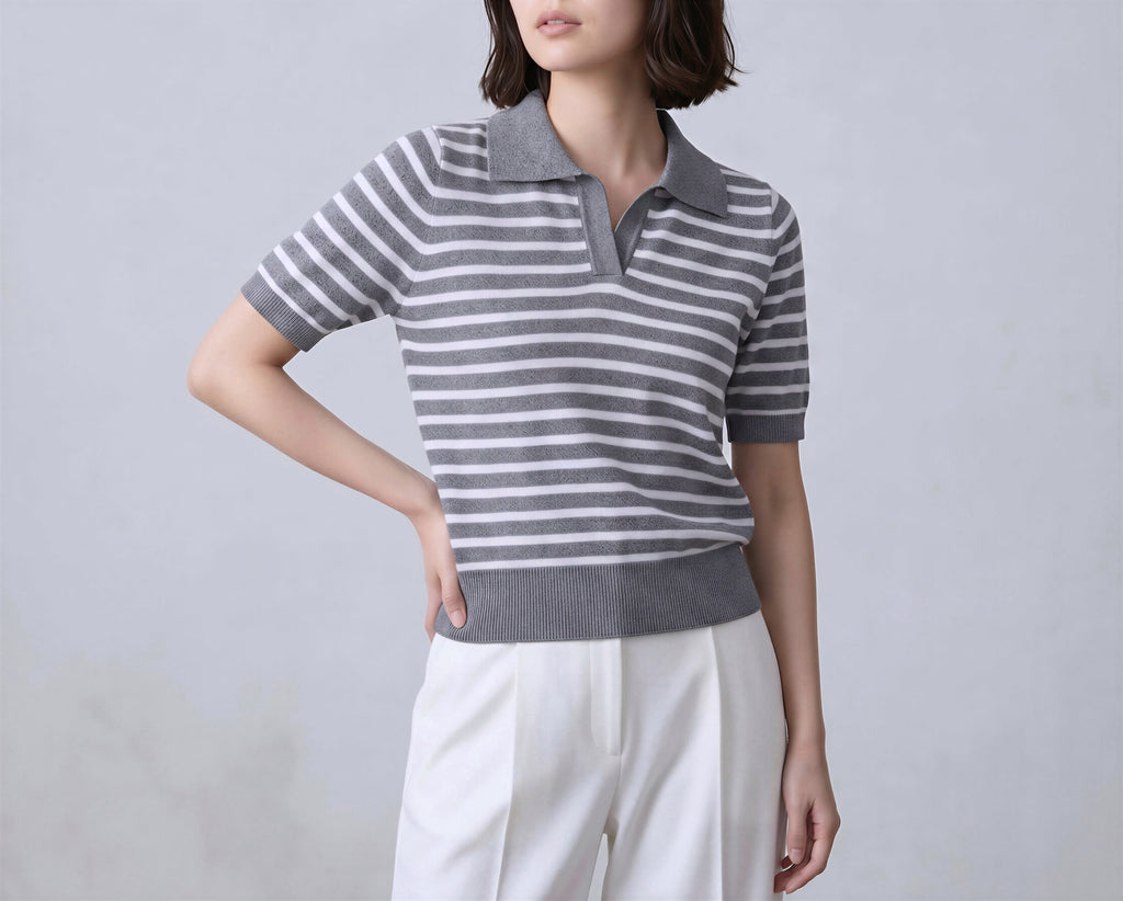 Pure Cotton Striped Polo