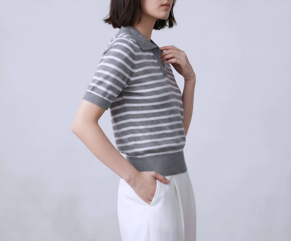 Pure Cotton Striped Polo