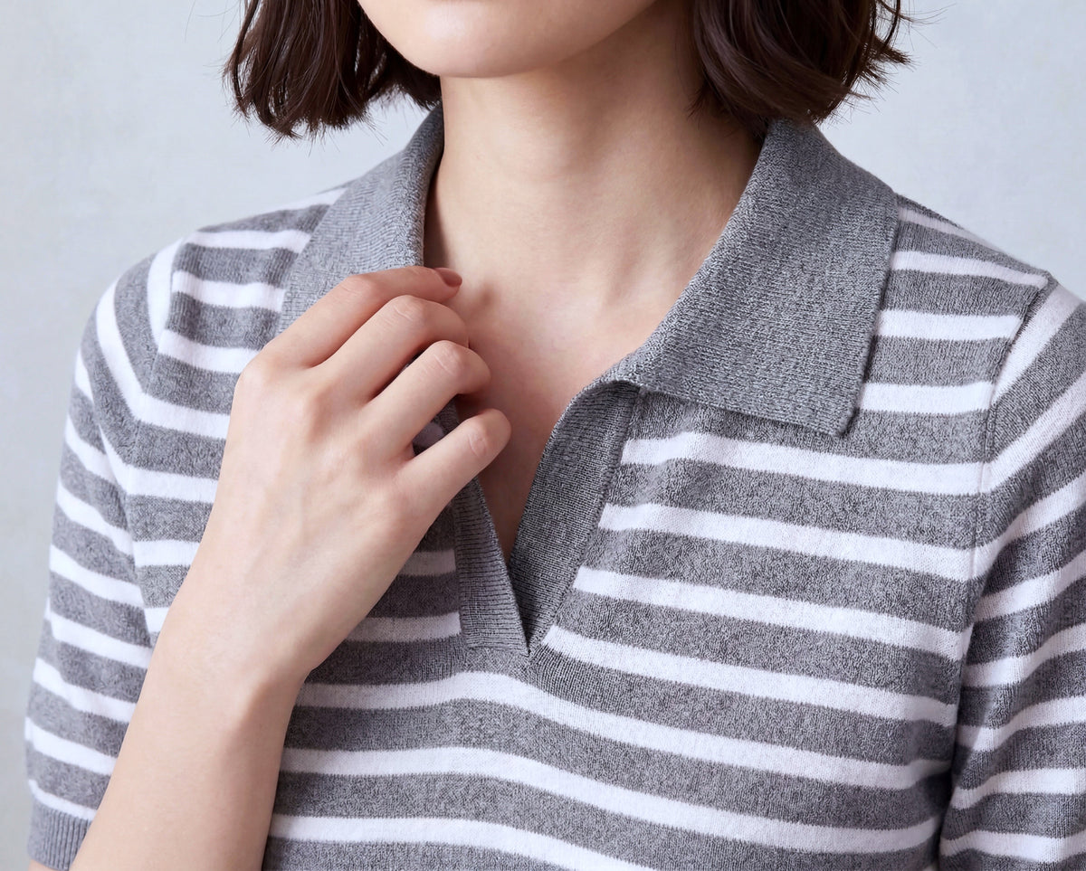 Pure Cotton Striped Polo