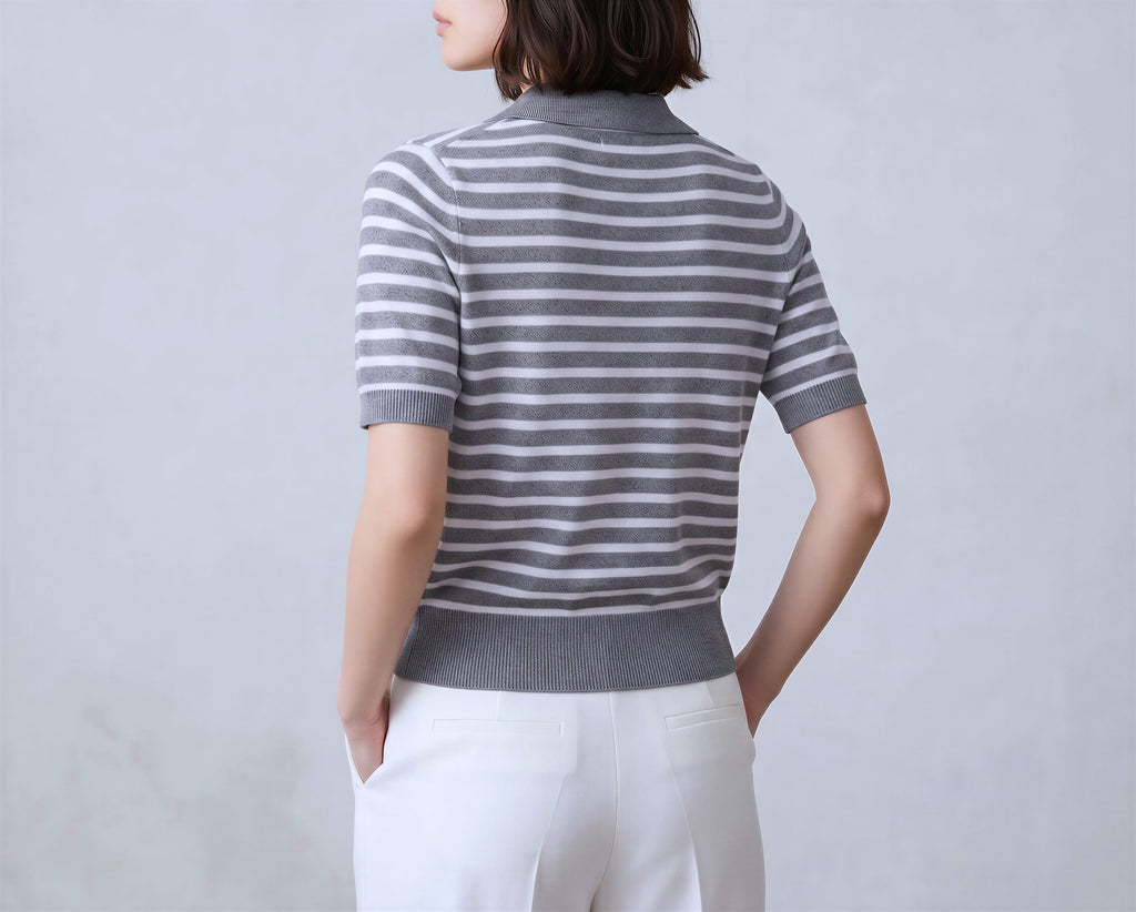 Pure Cotton Striped Polo