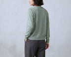Cotton Round Neck Cardigan With French Cuff