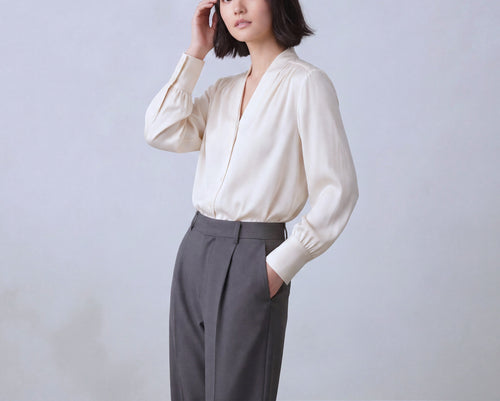 Silk V-N Shirt