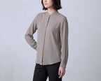 Silk Stand up Collar Shirt