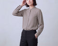 Silk Stand up Collar Shirt