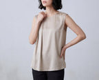 Silk Round Neck Vest