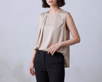 Silk Round Neck Vest