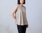 Silk Round Neck Vest