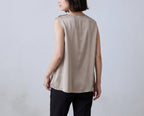 Silk Round Neck Vest