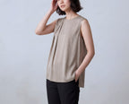 Silk Round Neck Vest
