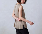 Silk Round Neck Vest