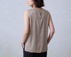 Silk Round Neck Vest