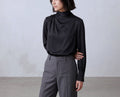 Silk Mock Neck Shirt