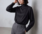 Silk Mock Neck Shirt