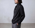 Silk Mock Neck Shirt